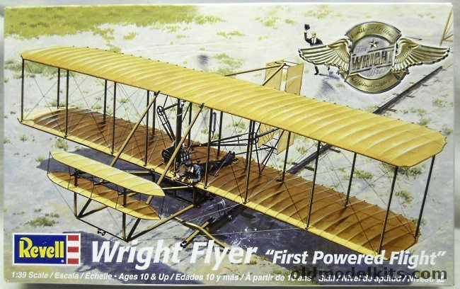 Revell 1/39 Wright Flyer First Powered Flight - (ex Monogram), 85-5243 plastic model kit